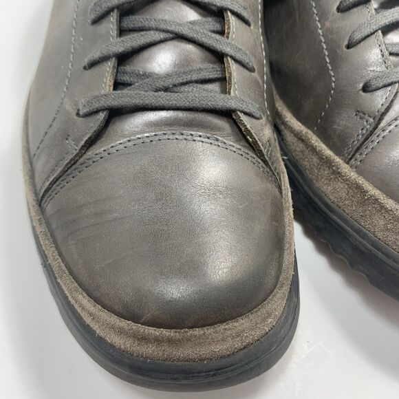 Mephisto Men\'s Gray Leather Casual Lace-Up Sneakers main image 14